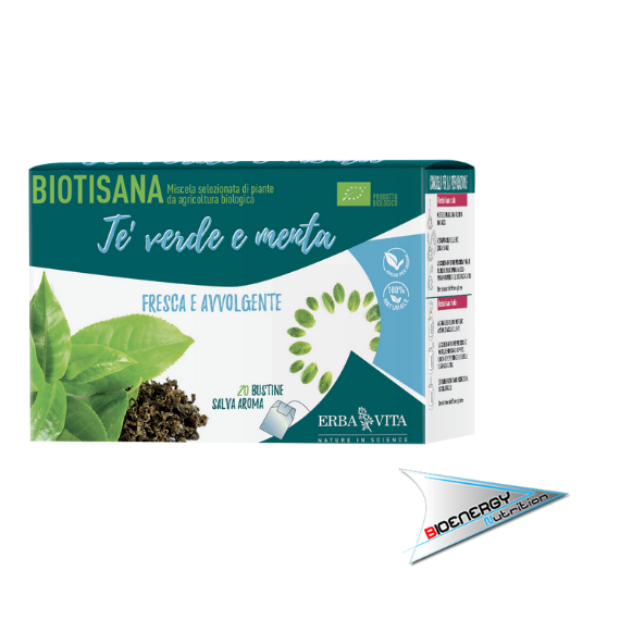 Erba Vita-BIOTISANA (Conf. da 20 bustine)   Tè Verde e Menta  